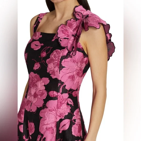 Teri Jon by Rickie Freeman Floral Fit and Flare Dress